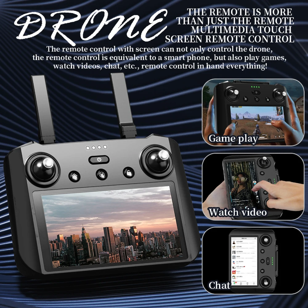 KF104 MAX/AE86 PRO Drone with Screen Professional 8K Dual Camera Airdrop Aircraft 3-Axis Gimbal Obstacle Avoidance FPV GPS Drone