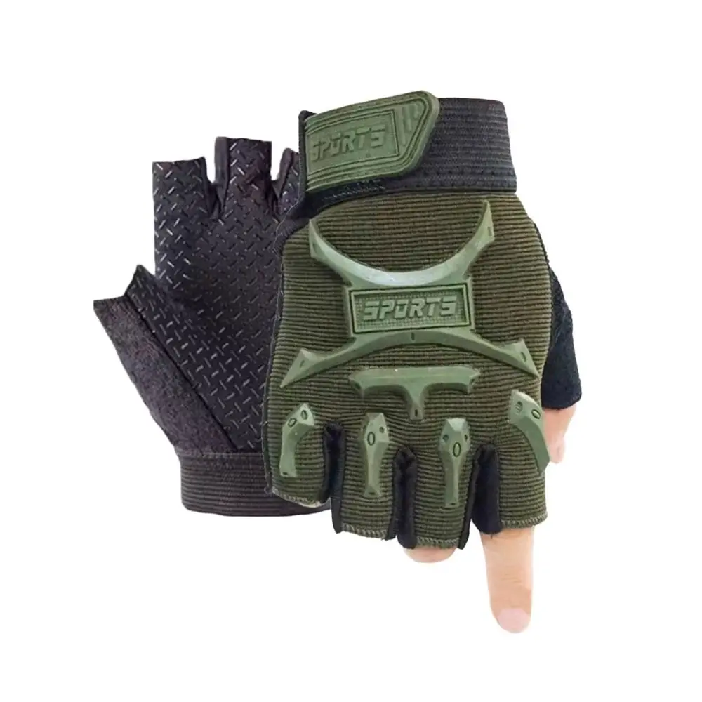 패션 핑거리스 어린이 스포츠 장갑 미끄럼 방지 탄성 사이클링 장갑 방풍 통기성 어린이 자전거 장갑 야외