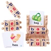Montessori Wooden Toys Spelling Words Games Letter Learning Fine Motor Training  Early Education Cognition Matching Toy For Kids 1