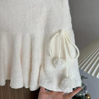 MEXZT Kawaii White Mini Skirts Women Preppy Cute High Waist Skirt Winter Japanese Streetwear Lace Up Chic Slim A Line Faldas New - Image 6