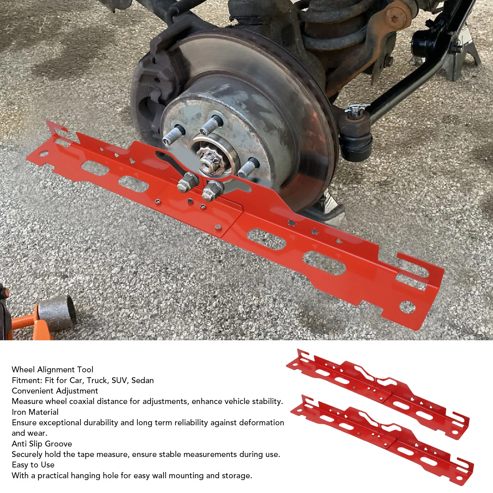 Wheel Alignment Tool Wheel Alignment Tool with Connection Sheet Heavy Duty Iron Toe Alignment Tool Plate for Car Truck Sedan SUV