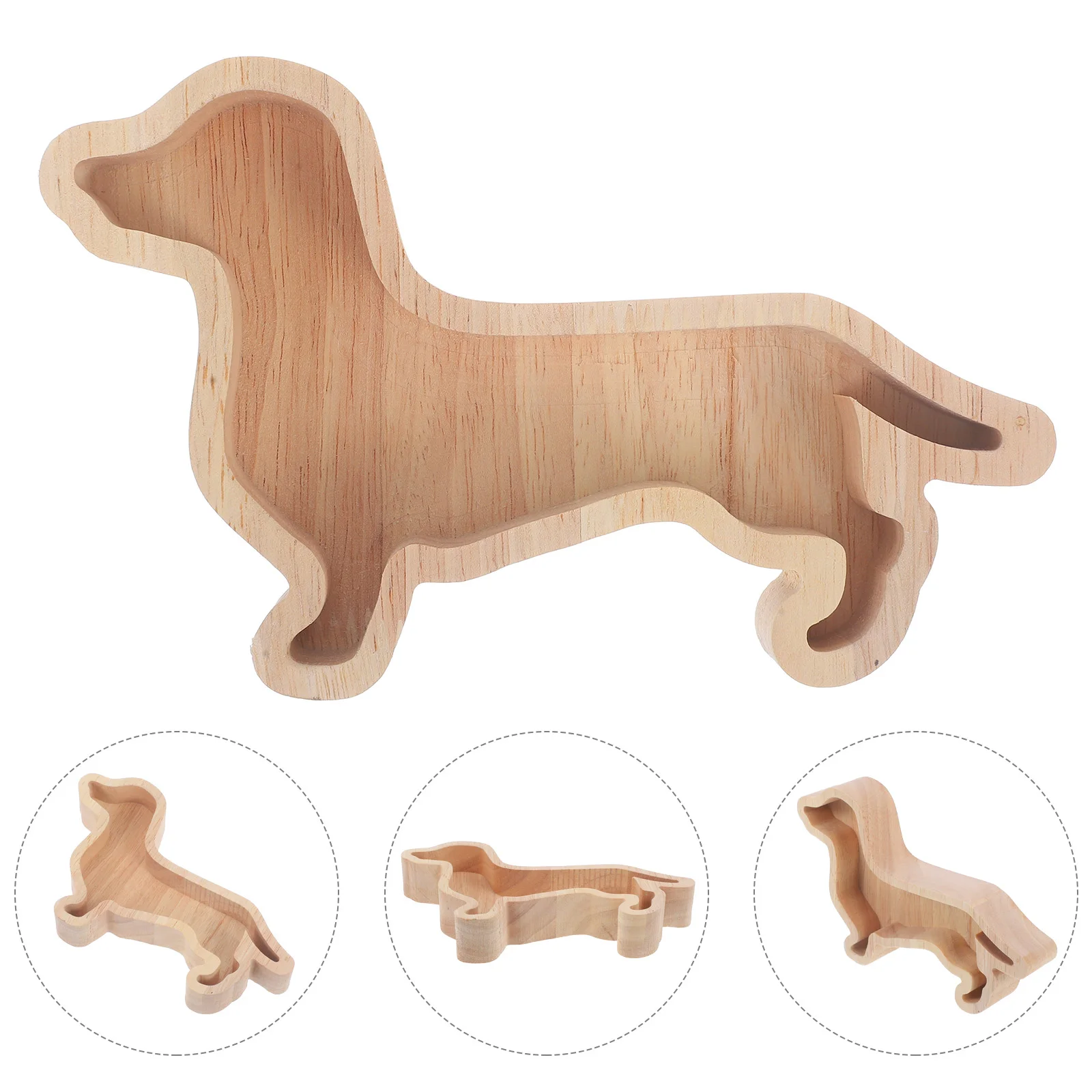 Christmas Dachshund Dog Shaped Wooden Tray Snack Plate Candy Dish Nuts Plates Dessert Plates Storage Trays Xmas Serving Tray 6