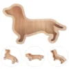 Christmas Dachshund Dog Shaped Wooden Tray Snack Plate Candy Dish Nuts Plates Dessert Plates Storage Trays Xmas Serving Tray 6