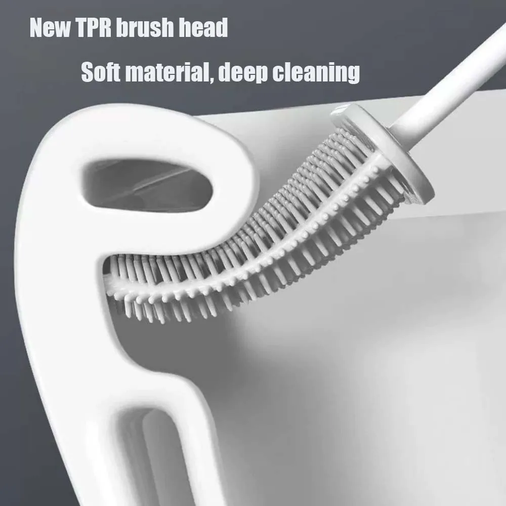 Ergonomic toilet brush handle