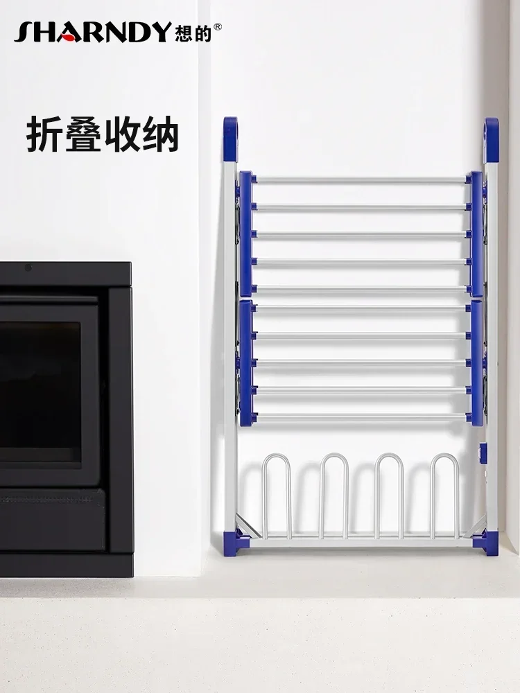 SHARNDY Clothes Dryer Household Electric Drying Rack Drying Clothes Small Folding Multi-function Heating Clothes Dryer 3