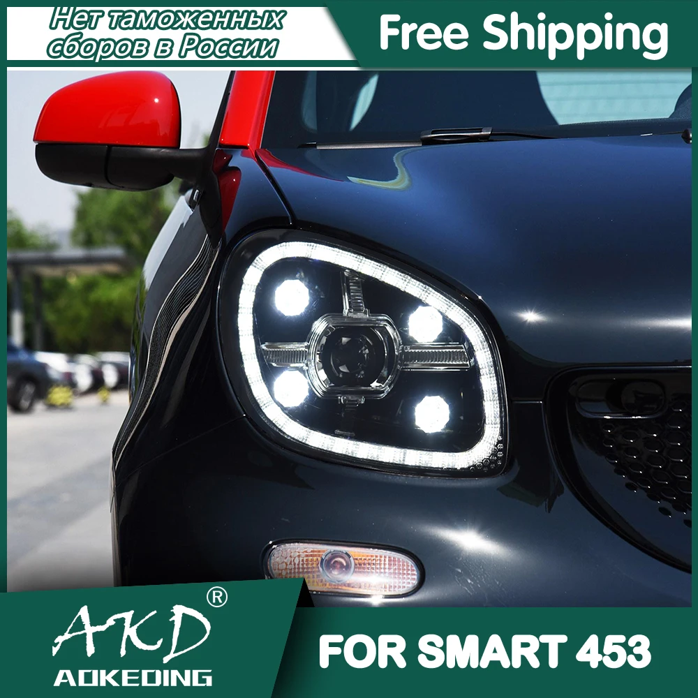 Per Fari Smart 453 2015-2018 Drl Luce Di Marcia Diurna Led Bi Xenon Lampadina Fendinebbia Accessorio Auto Smart 451 Lampada Frontale