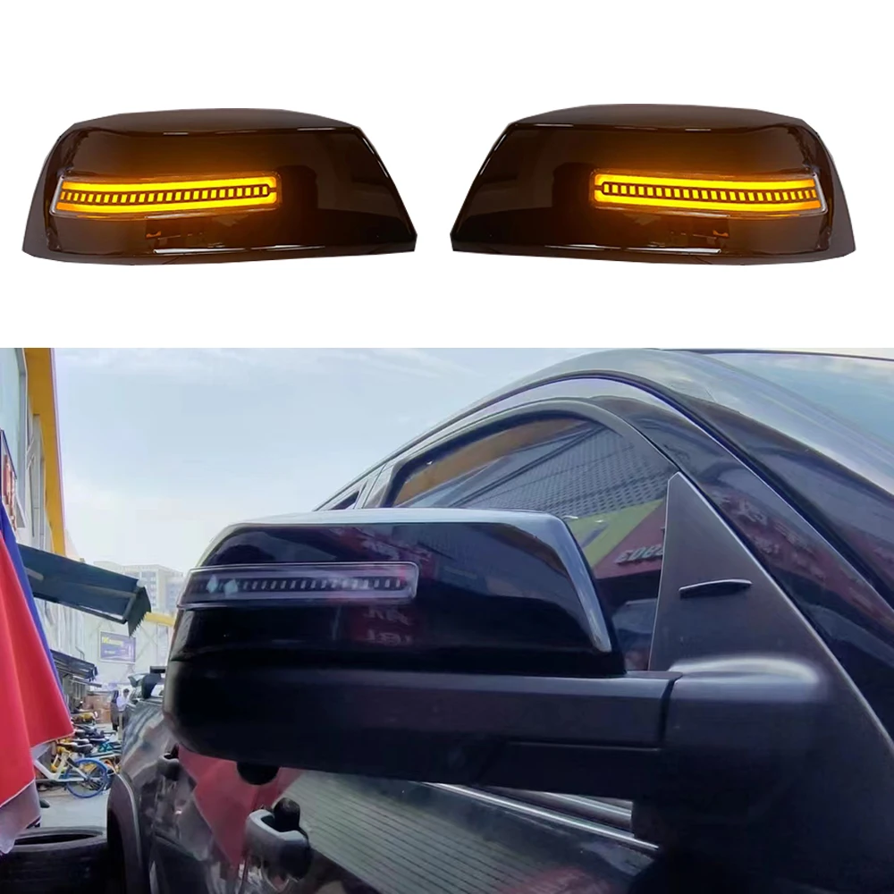 

Сменный Стильный чехол для зеркала заднего вида из АБС-пластика, черный чехол для автомобильного бокового зеркала заднего вида со светодиодом для Tundra 2007-2021