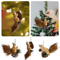 Christmas Stuffed Squirrels Bulk 5 Inch Small Plush Squirrels Toys Christmas Tree Ornaments Gifts Birthday Party Favors 1