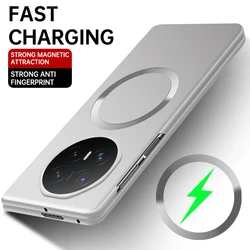 Ultra - Thin Matte MagSafe Magnetic Case with Wireless Charging and Cooling Features for Honor Magic V6 (Silver)