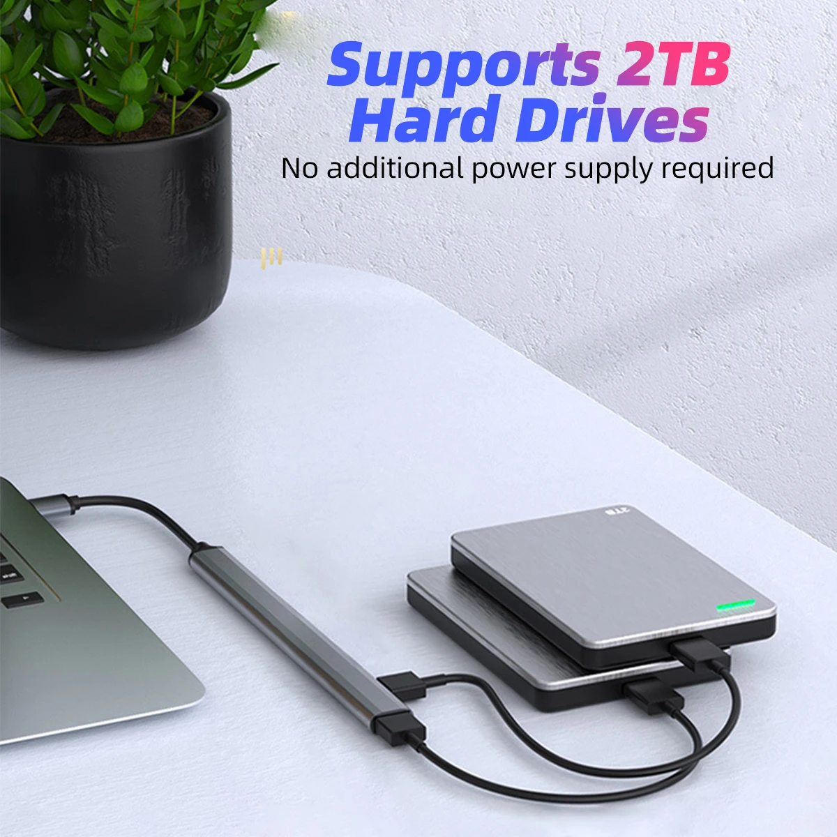 Adaptador Multi Splitter para Macbook Pro 13 15 Air mi Pro pc Laptop Usb 3.0 tipo c Port em Otg Usb Power em 1 - Imagem 2