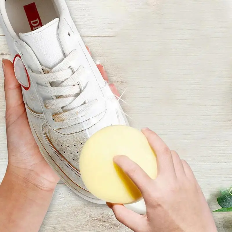 150g White Shoes Cleaning Cream With Sponge Shoes Stain Removal For Leather Canvas Sports Shoes Sneakers Maintenance Tools 2