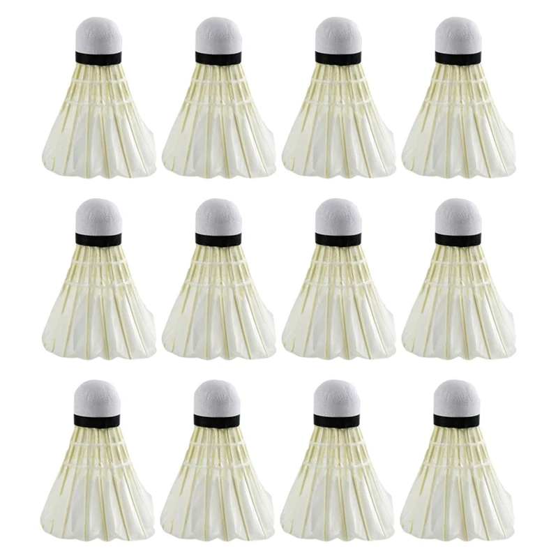 

Мячи для бадминтона MYSPORTS, устойчивые к полету гусиные перья, 12 упаковок