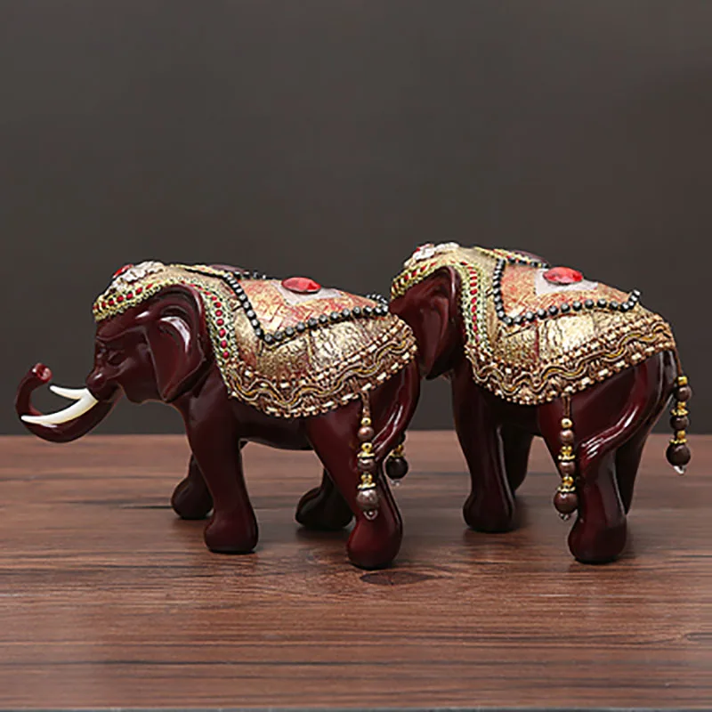 Lucky TV Cabinet Crafts, Thailand Elephant Decoration, Home Accessories, Living Room, Wine Cabinet Decorations, European Style