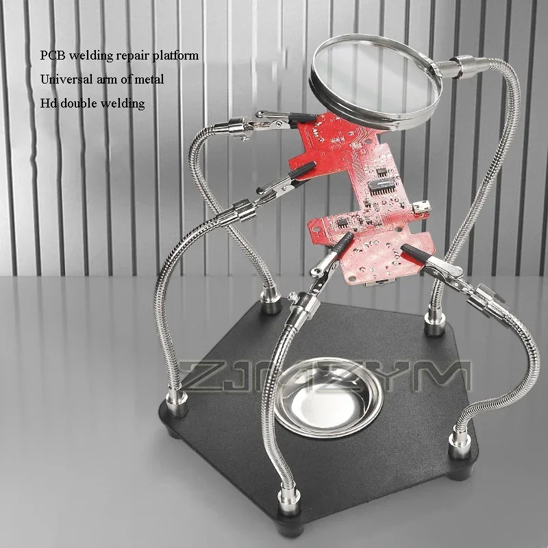 Universal Soldering Station Soldering Helping Hands Alligator Clip Magnifier for PCB Board Weld Repair Holder