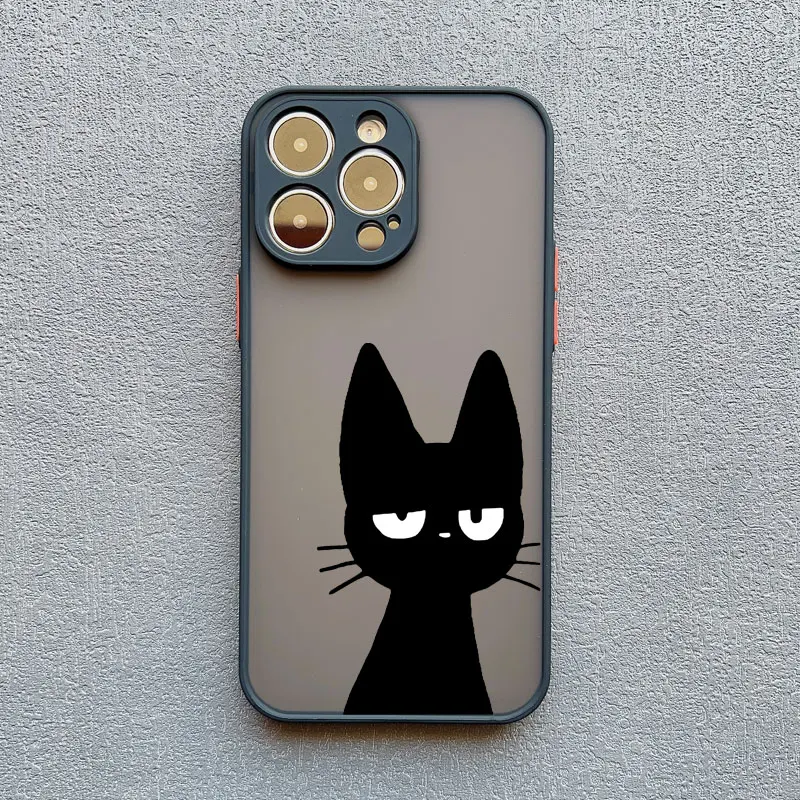 Luxury Black and White Cat Phone Case - Shockproof Cover