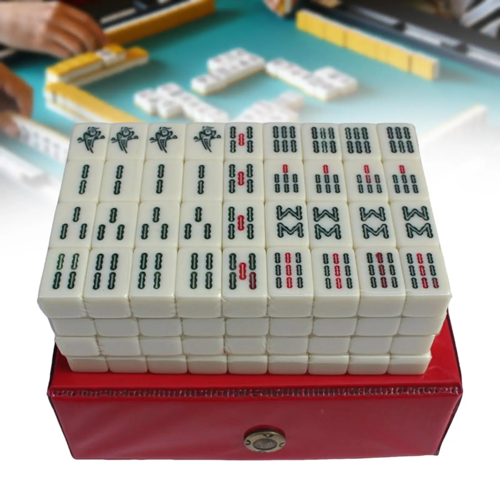 Portable Complete Mahjong Game Set Board Game with Carrying Case mahjong  Activity Game Tiles Game and 2 Blank Tiles for Travel - AliExpress