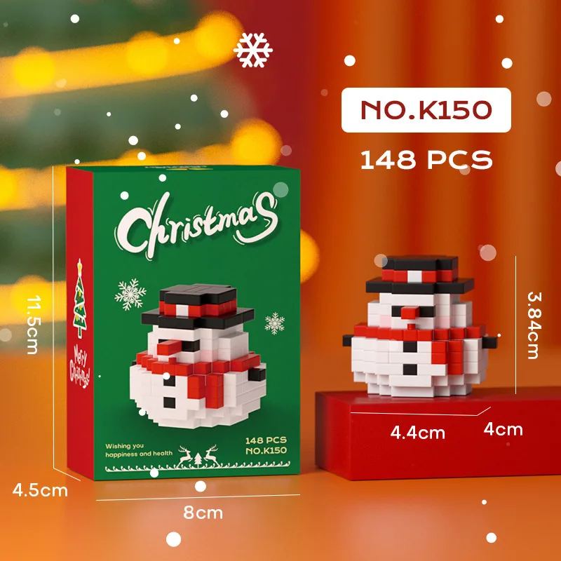 Festive Holiday Tree Particle Building Set - Creative Micro Bricks Educational Toy