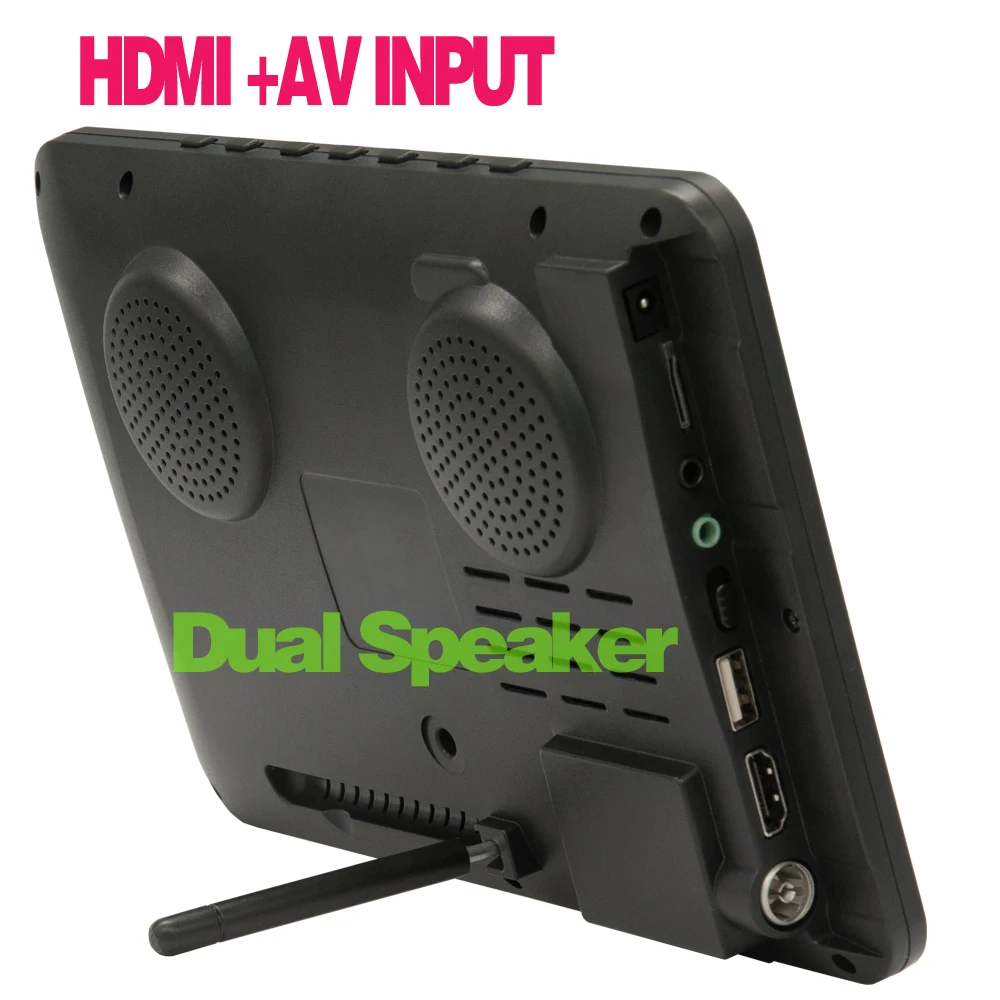 LEADSTAR  8 Inch Digital Mini Television Portable TV With DVB-T2 ISDB-T ATSC-T Tuner Decoder  12V Input  EU Plug 110-220V D8 2