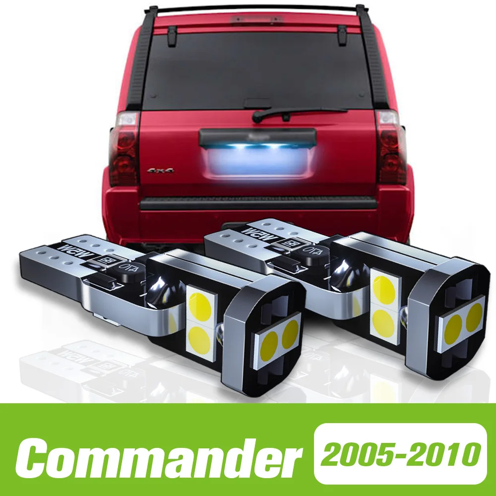 

2pcs For Jeep Commander 2005-2010 LED License Plate Light 2006 2007 2008 2009 Accessories