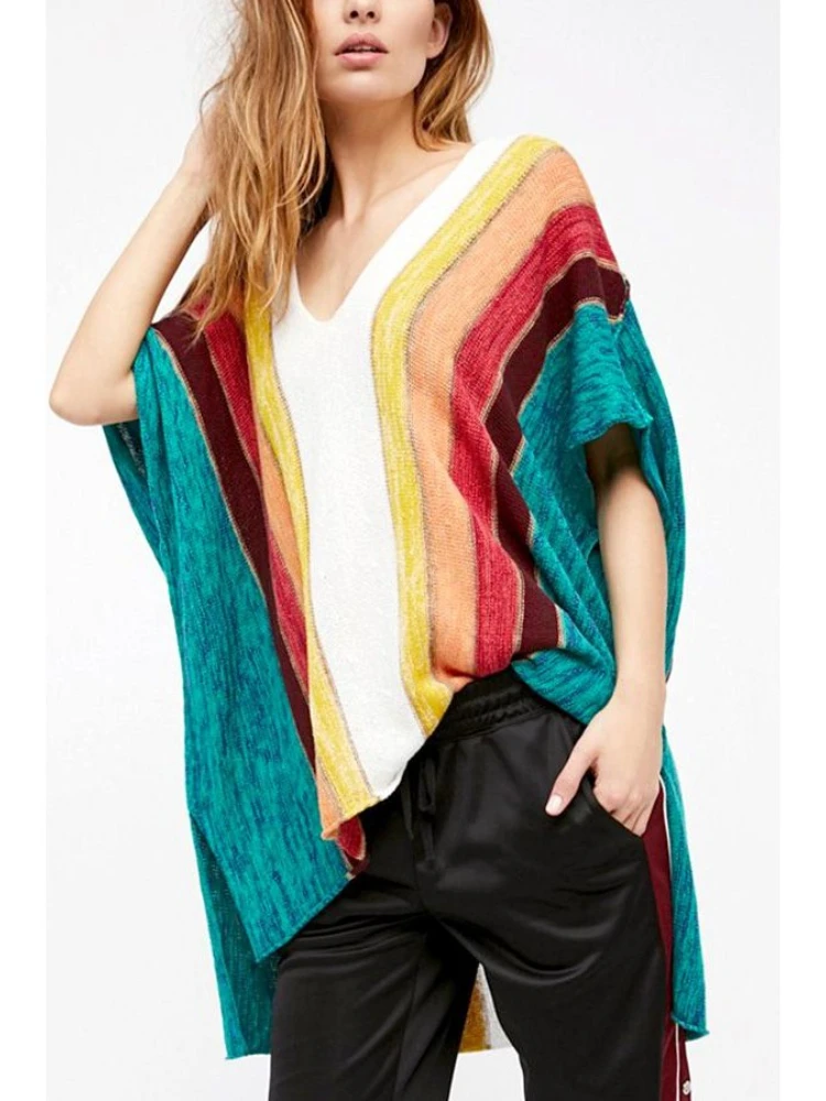 Sexy Beach Cover up Striped Crochet Robe de Plage Pareos for Women Swimwear Saida de Praia Beachwear Coverups