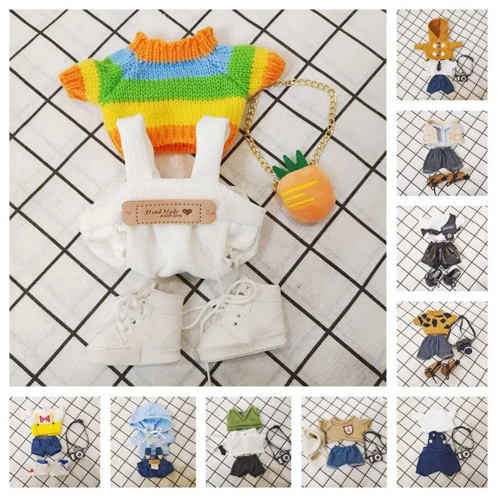 Fashion Doll Clothes Hoodies High Quality Mini Toys Accessories Doll Shorts Multistyles T-shirt Suit 20cm Cotton Doll