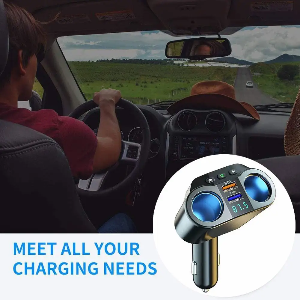 3.1A Dual USB 2 Port LCD Display 12-24V Cigarette Lighter Socket Fast Charger Adapter For Car SUV Minivan_voghion.com