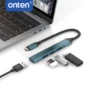 ONTEN Type C HUB 4-in-1 USB to USB 3.0 HUB Splitter Expansion Docking Station Aluminum OTG Adapter Computer Accessories 4