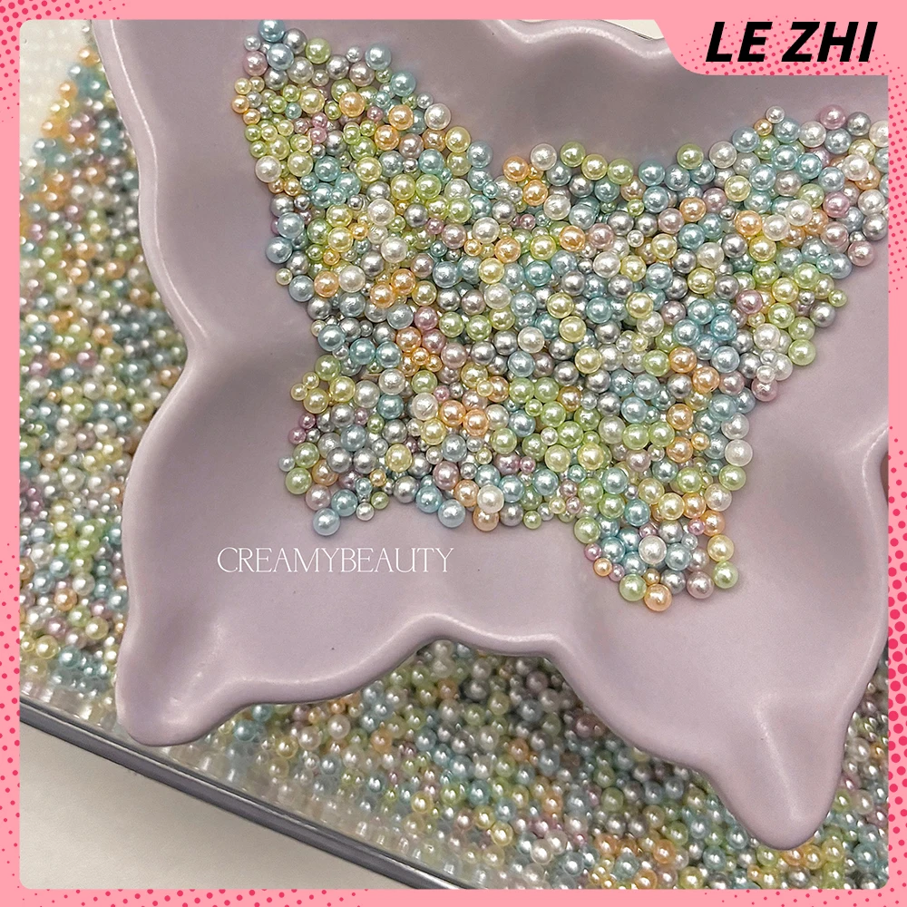 

High Quality Pearl Nail Accessories Maiden Heart Candy Color High Saturation Mixed Art DIY Manicure Decoration Supplies Gift