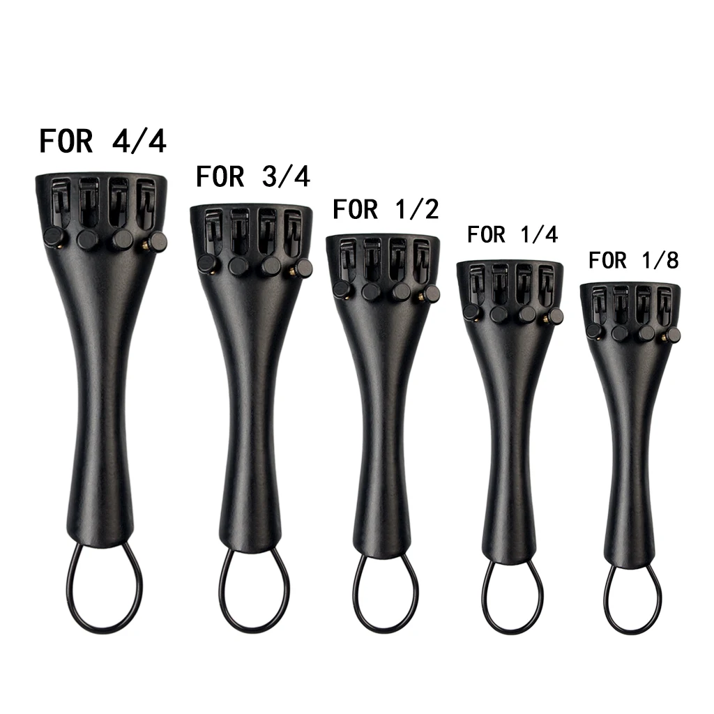 4/4 3/4 1/2 1/4 1/8 Violin Tailpiece Aluminium Adjuster Tail Gut Cord Strings Intruments Drawplates Tailgut Tuning Fiddle Parts violin tailpieces