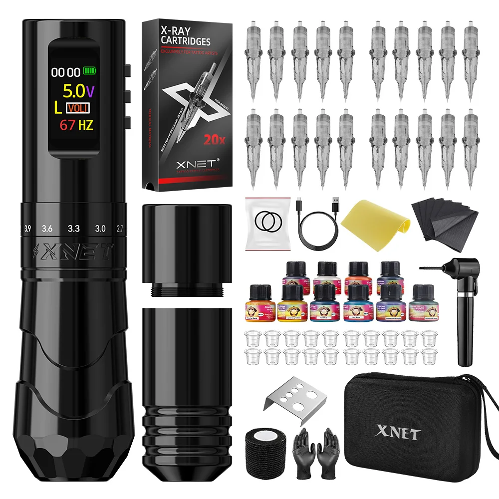 XNET Void Wireless Tattoo Machine Kit Ink Shaker 7 Adjustable