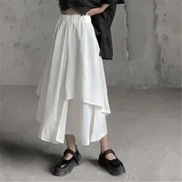 Women Skirts Gothic Irregular Skirts Pants Women High Waist White Black Long Skirts Female Pleated Skirts Culottes Women Clothes - Image 5