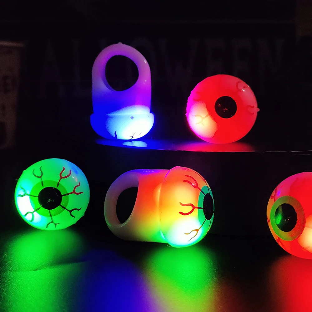 Neon Augapfel Form führte leuchtende leuchtende Ringe Halloween Kinder  Kostüm Requisiten Spielzeug Süßes oder Saures Halloween Party Dekorationen  - AliExpress