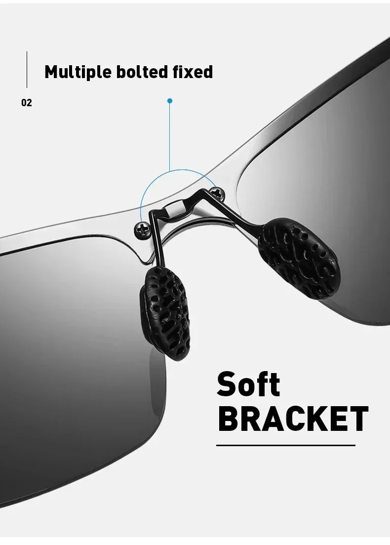 Men's Polarized Photochromic Day Night Sunglasses