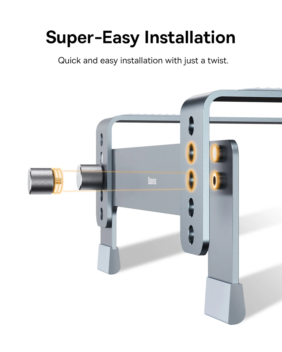 Baseus-Alumínio Liga Laptop Stand, Suporte Vertical Ajustável