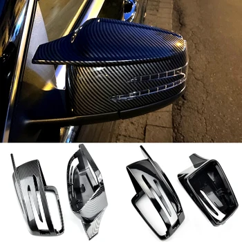 사이드 미러 캡 커버, 메르세데스 벤츠 W176 W246 W212 W204 C117 X156 X204 W221 C218 A B C E S CLA GLA GLK 클래스용 블랙 교체