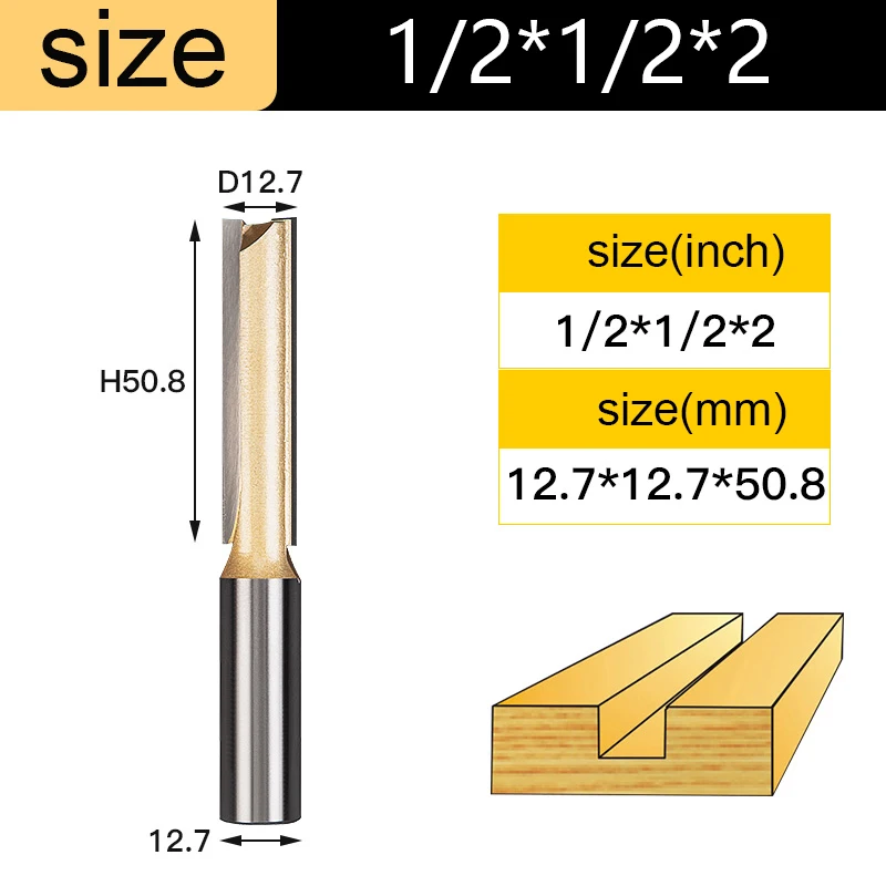 Tideway Carbide PRO LC01021408 7/8 Diameter straight 1/2 shank router