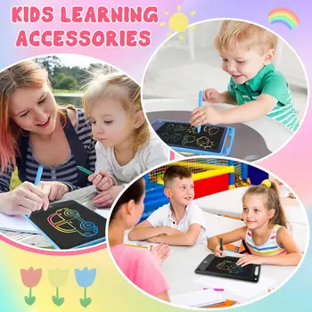 12 Pack LCD Writing Tablet for Kids, 6.5 Inch Colorful Doodle Board Drawing Tablet,toys for children，educational toys 2