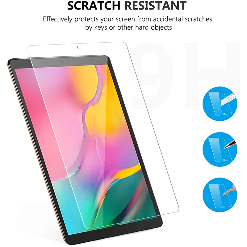삼성 갤럭시 탭 A 10.1 2019 SM-T510 SM-T515 버블 프리 보호 필름에 대한 3Pcs 강화 유리 화면 보호기
