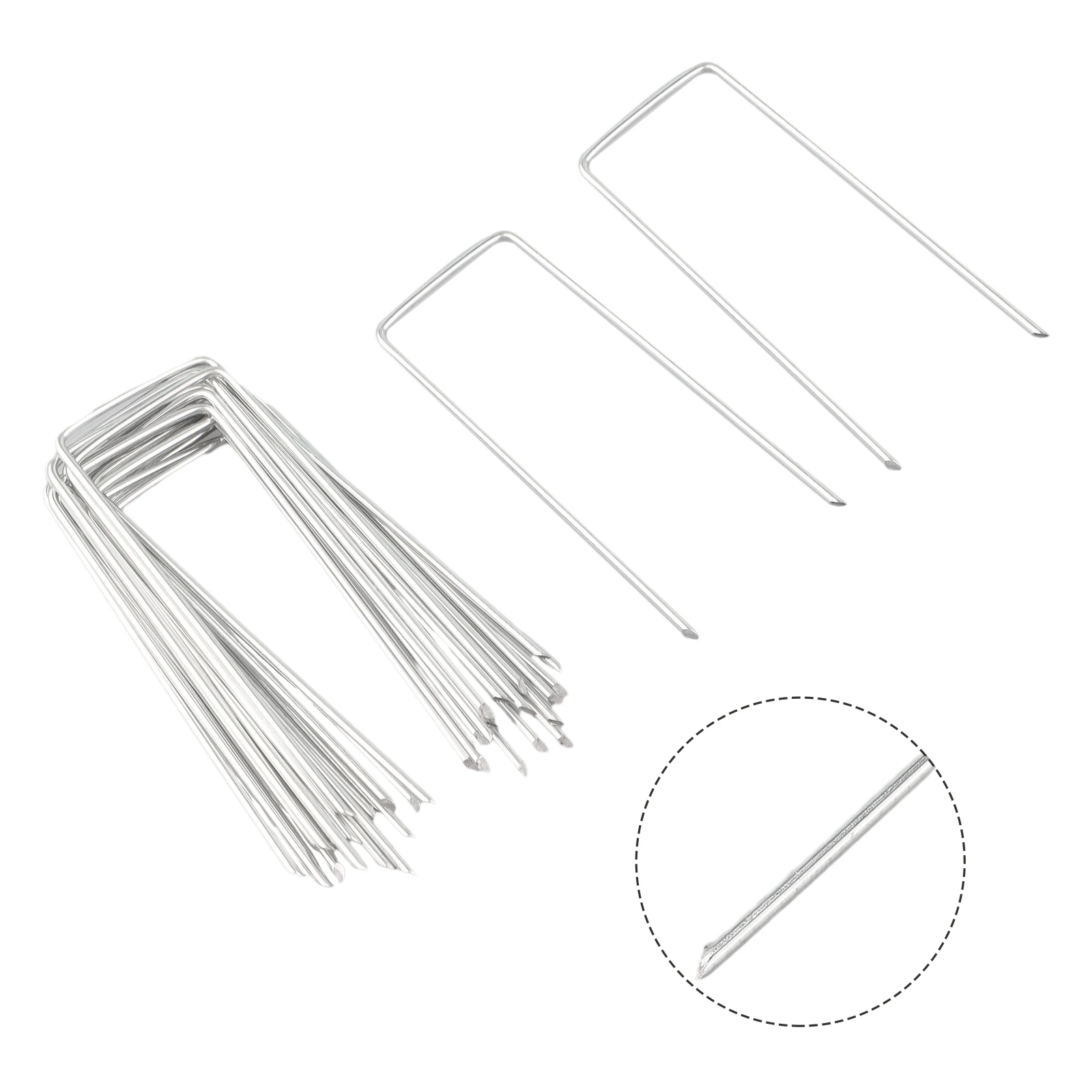 

Fence Home Lawn Tent Pegs U Shaped Galvanised Garden Landscape Metal Pin Tarpaulin 20pcs Anchors Camping Gazebo