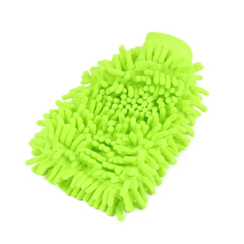 Ultra-Soft Double-Sided Long Pile Car Wash Mitt – Thick Plush Microfiber Dust Removal Tool for Home and Vehicle Cleaning