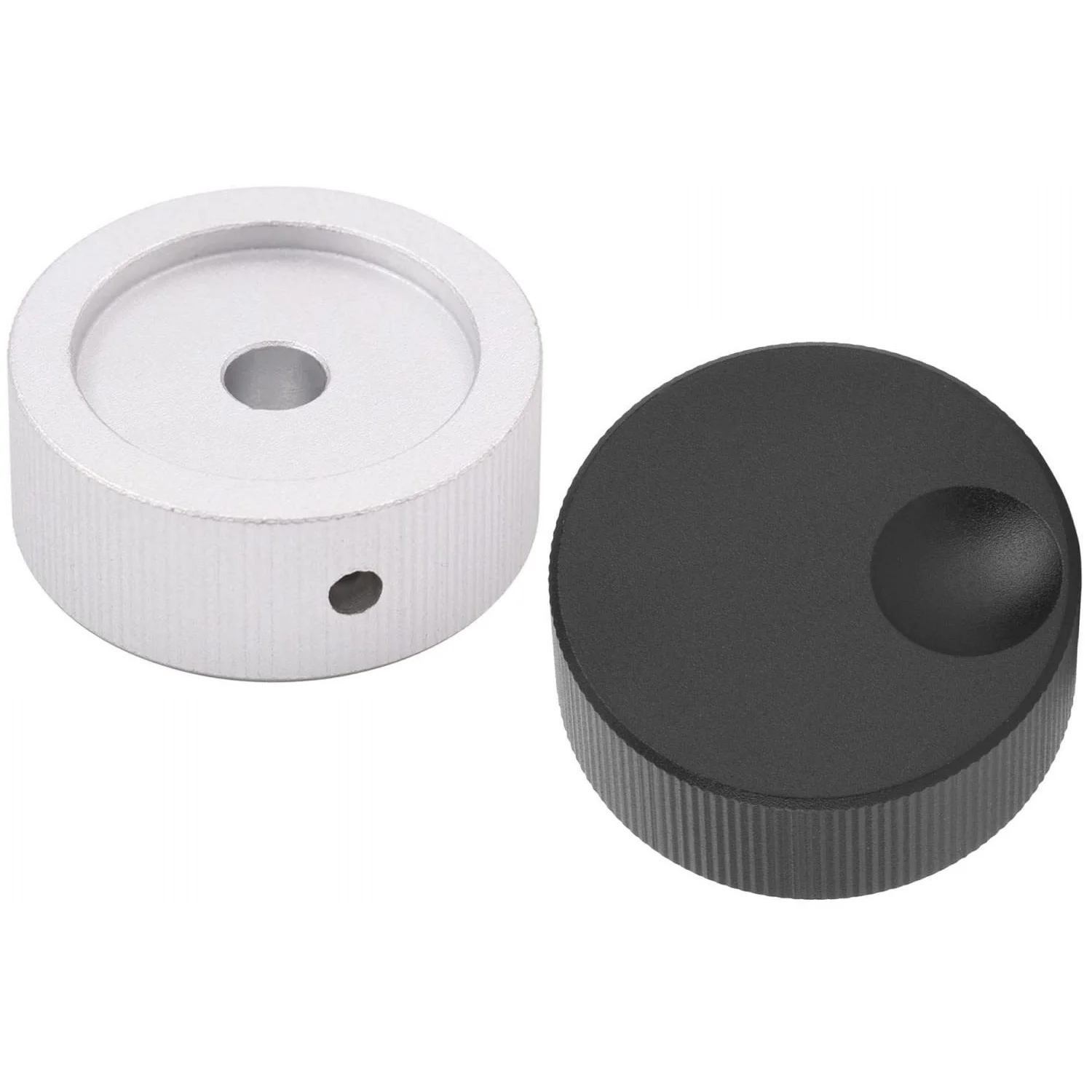 

2pcs 32x13mm SilverAluminum Alloy Potentiometer Control Knob Volume Audio Electric Guitar Bass Screw Type,for 6mm Diameter Shaft