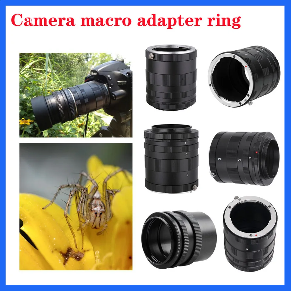 Canon Makro Objektiv Topiky Makro-Verlängerungsrohr Mit Autofokus 12 Mm + 21 Mm + 31 Mm, Objektiv-Adapterringe Für Spiegellose Spiegelreflexkameras Mit EF/EF-S-Anschluss Ring Set Kamera