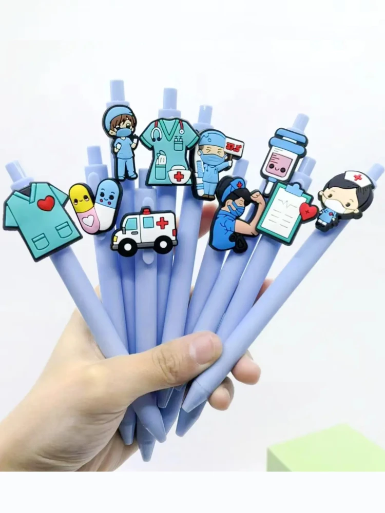 10 Stück medizinischer Patch-Stift, einfarbiger geschlechtsneutraler Stift der medizinischen Serie, kreativer Geschenkstift, Kugelschreiber, zufälliges Modell – Detail 1