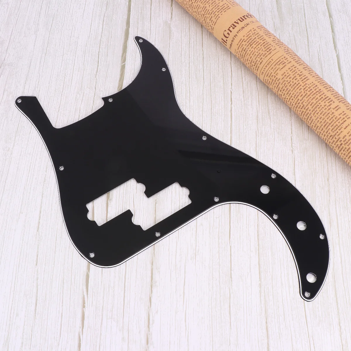 

Electric Guitar Pickguard Scratch Plate Ply Holes Compatible With Precision Bass Bass Bass Black Pearl Pickguard Bass