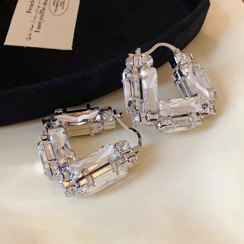 Glittering Exaggerate Elegant Simple Exquisite Earrings Women Jewelry Trendy Fashion Personality Party Gifts Accessories QD063 - 2