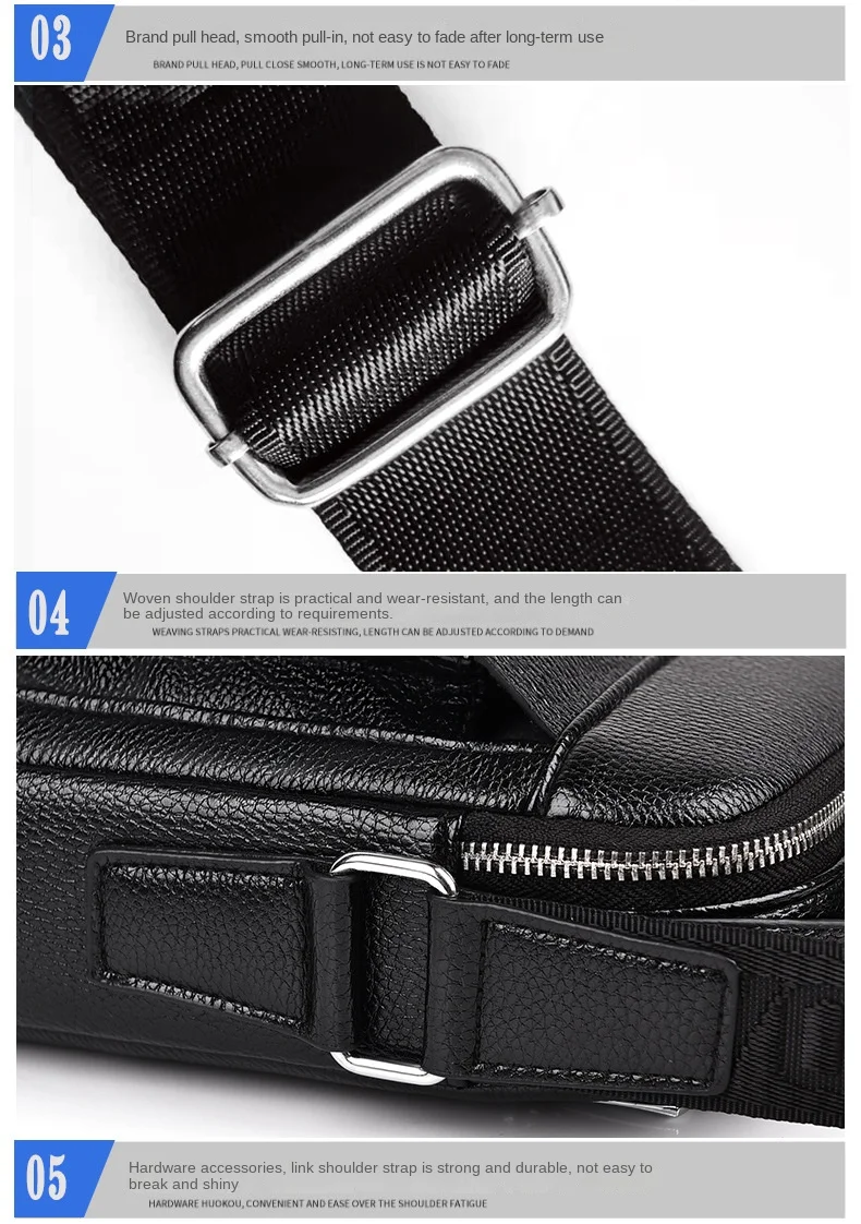 New Men's Bag Retro Shoulder Bag for Husband Fashion Handbag Leisure Crossbody Bags Luxury Designer Bag Father's Day Gift