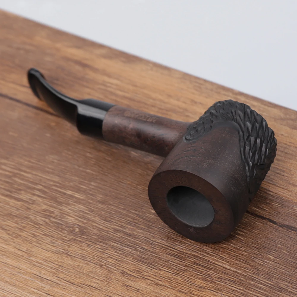 Sandalwood Tobacco Pipe Warm Snuff Pipe 3mm Pipe Channel Cherry Wood Model Solid Wood Small Curved Handle Pipe tobacco pipe smoking pipe
