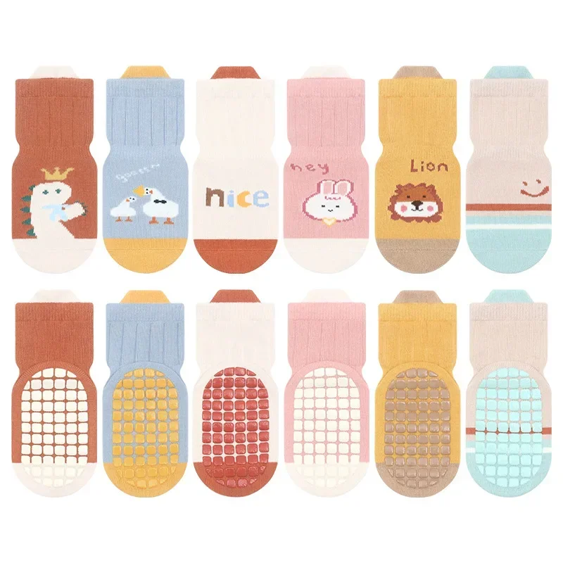 Spring Autumn Children Kids Anti-slip Long Socks Cartoon Soft Baby Toddler Home Trampoline Socks Boys Girls School Sports