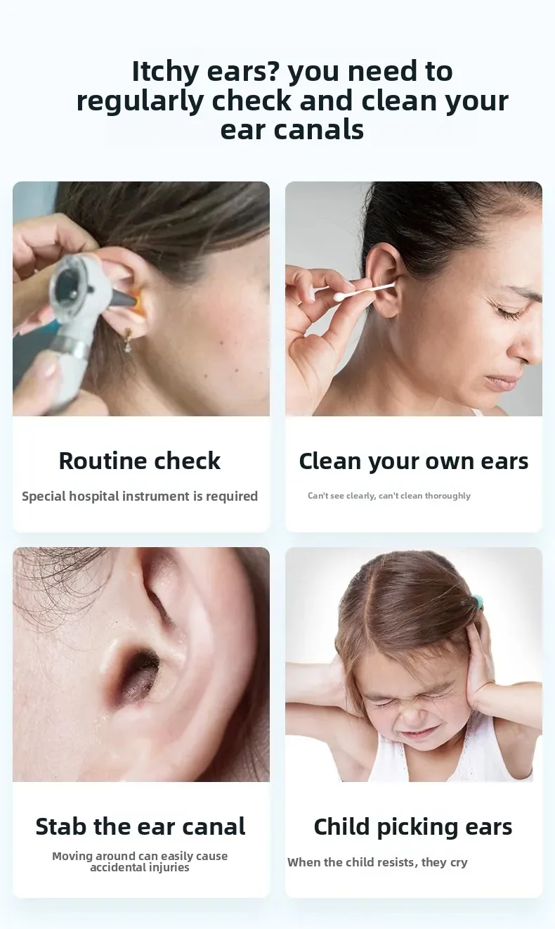 Wireless Otoscope With Camera 1296p Hd Ear Cleaner Tool Kit_voghion.com
