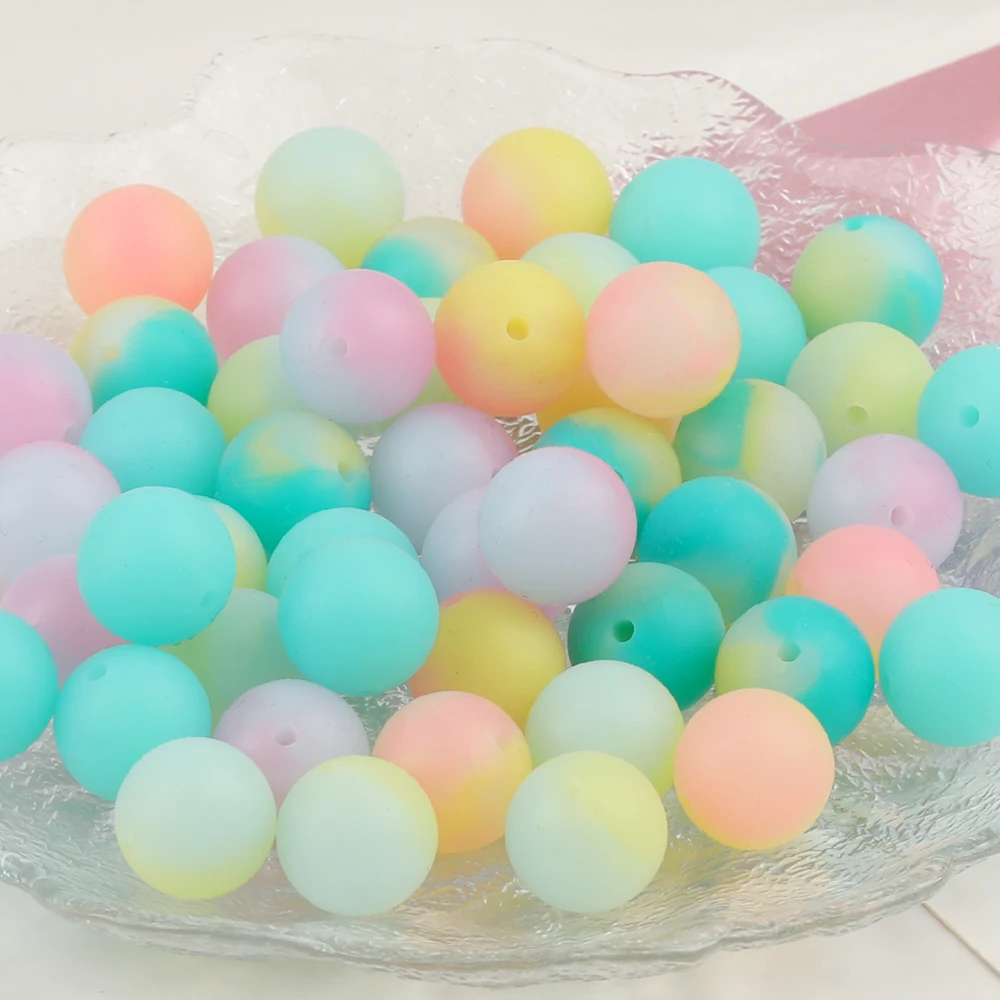 Cordial Design 100Pcs 15MM Choose/Silicone Material Beads/Baby Edible Beads/Chewable/Neon Colors/Jewelry Accessories - cordial